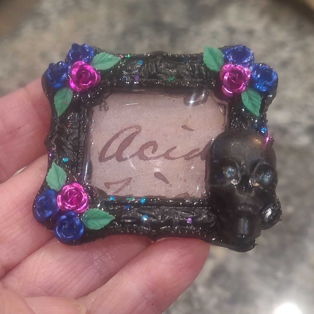 Decorative Skull Frame with Roses